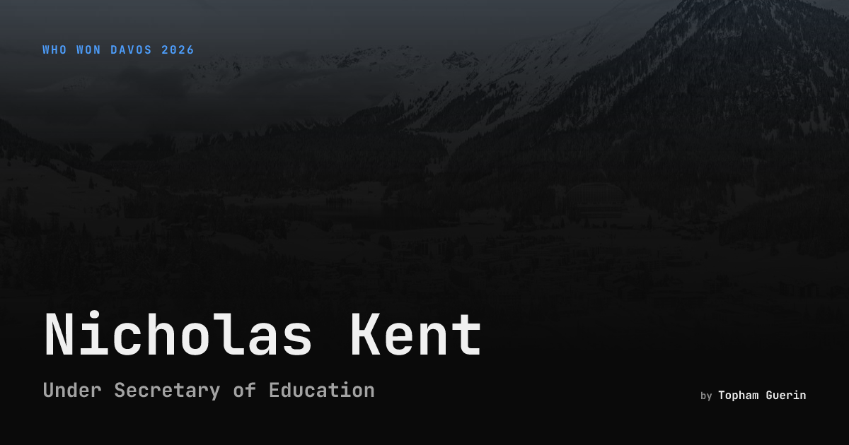 Nicholas Kent | Who Won Davos 2026